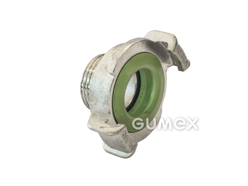 GEKA Schnellkupplung, Außengewinde G 1/2", 40bar, Dichtung Viton, -10°C/+150°C, Edelstahl, 